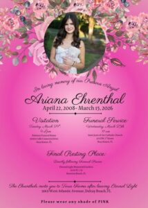 Ariana Ehrenthal, South Florida, Death, Obitary